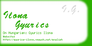 ilona gyurics business card